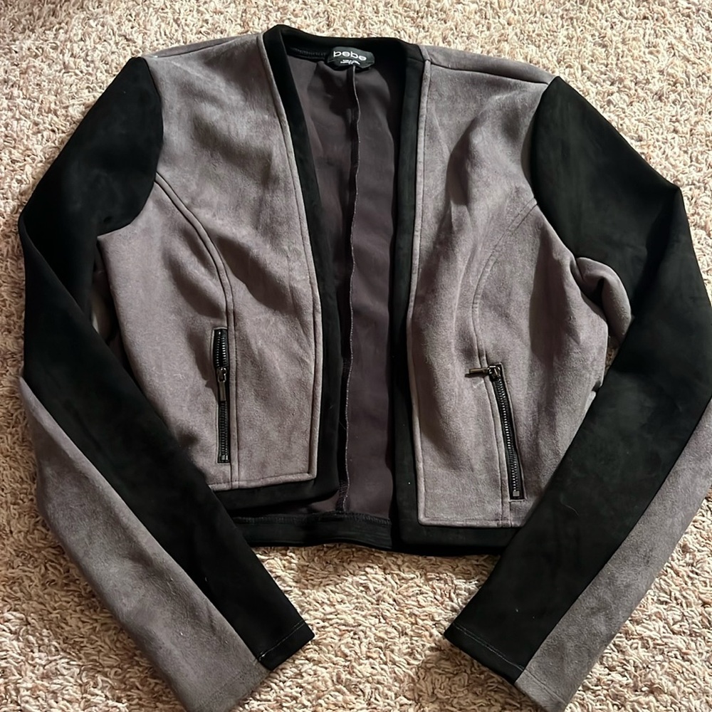 Bebe cropped jacket (has matching skirt)